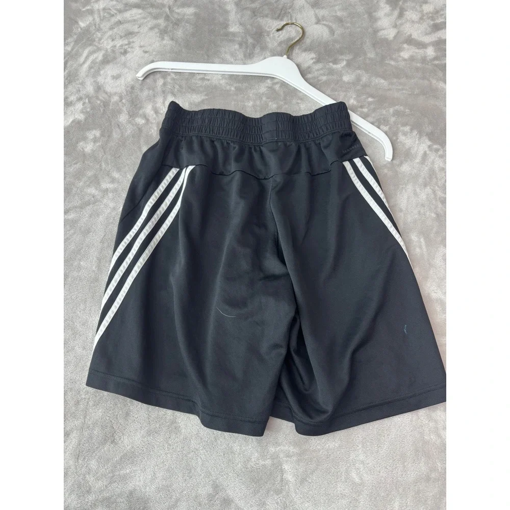 Adidas Mens Aeroready 3-Stripe Mesh Athletic Shorts Black White 1505
